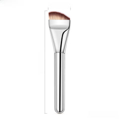Professional Foundation Makeup Brush Stainless Steel Facial Makeup Tool Kit (Ultra-Thin Foundation Brush + Acrylic Transparent Makeup Palette + Stainless Steel Spatula)