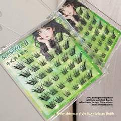 Natural Segmented False Eyelashes Glue-Free Fox Style