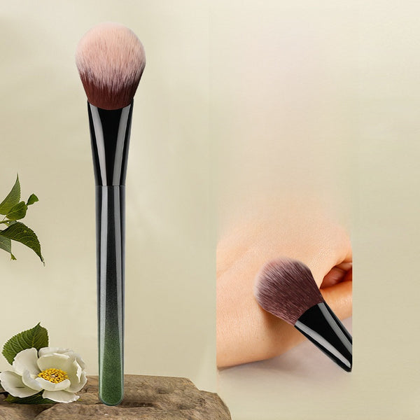 Angled Concealer Brushes with Soft Fiber Bristles for Even Powder Application, Easy Blending