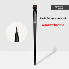 Ultra-Thin Precision Makeup Brush Flat Head Eyeliner & Eyebrow Brush Fine Bristles for Precise Lower Lash Line & Angled Application Compact and Portable Ideal for Daily Makeup