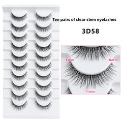 False Eyelashes 10 Pairs Natural Look
