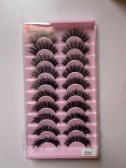 10 Pairs of Fake Eyelashes, 8D Super Fluffy And Faux Mink Fur Eyelashes,  Dramatic Eyelash Extension Makeup