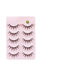 5 Pairs False Eyelashes, Mink-Like False Eyelashes, Natural and Volumizing False Eyelashes, Lash Extension Effect, Essential Makeup Tool for Travel
