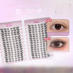 False Eyelashes Book Natural Curled Clusters