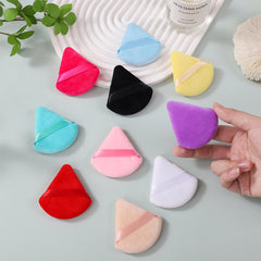 Triangular loose powder puff, fan-shaped powder puff