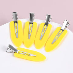 Seamless Hair Clips Solid Color Bangs Side Clips Basic Practical Hairdressing & Makeup, Bangs Clips, Hair Additions, Duckbill Clips, Hairpins, Flyaway Hair Clips
