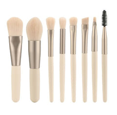 8-Piece Portable Makeup Brush Set,Soft Fluffy Professional Foundation Blush, Brush types: Foundation Brush, Eyeshadow Brush, Concealer Brush, Lip Brush, Loose Powder Brush, Eyebrow Brush, Blush Brush, Highlighter Brush, Makeup Brush Beauty Tools