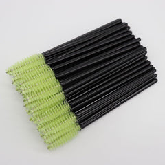 50 Pcs Disposable Mascara Wands, Eyebrow Spoolies Brush for Eyelash Extensions, Eye Lash and Makeup Brush