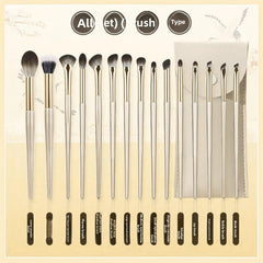 Gilded Professional Makeup Brush Set with Travel Case Suitable for Foundation Brush Blush Brush Eyeshadow Brush