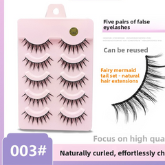 5 Pairs False Eyelashes, Mink-Like False Eyelashes, Natural and Volumizing False Eyelashes, Lash Extension Effect, Essential Makeup Tool for Travel