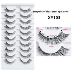 False Eyelashes 10 Pairs Natural Look