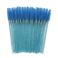 50 Pcs Disposable Mascara Wands, Eyebrow Spoolies Brush for Eyelash Extensions, Eye Lash and Makeup Brush