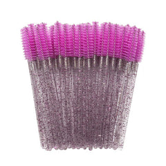 50 Pcs Disposable Mascara Wands, Eyebrow Spoolies Brush for Eyelash Extensions, Eye Lash and Makeup Brush