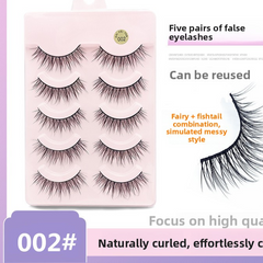 5 Pairs False Eyelashes, Mink-Like False Eyelashes, Natural and Volumizing False Eyelashes, Lash Extension Effect, Essential Makeup Tool for Travel