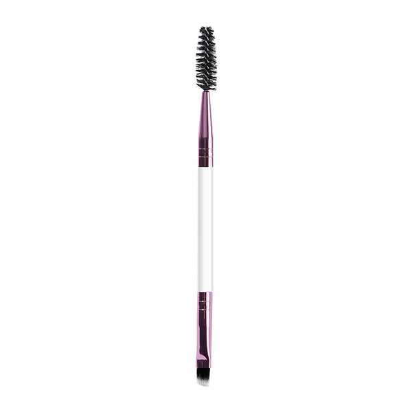 Double-Ended Eyebrow Brush and Eyelash Curler Beauty Tool Combines eyebrow brush and eyelash curler in one tool for convenience.  Spiral bevel brush: Enhances precision for angled eyebrow shaping and blending