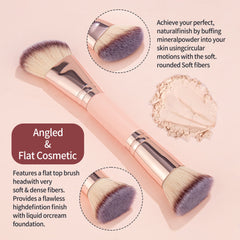 5pcs Double-ended Makeup Brush Set in a Box  Features Thickened Aluminum Tube with Baked Paint Design Packaged in a Paper BoxIncludes Powder Brush Blush Brush  Contour Brush Eyeshadow Brush