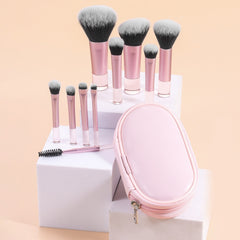 Mini Makeup Brushes with Brush Pouch