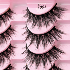 10 Pairs of Eyelash Makeup Soft And Fluffy 3D Mink False Eyelashes Thick Hand Rolled Mink False Eyelashes Natural False Eyelashes