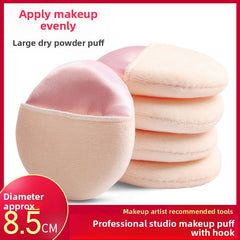 Round makeup powder puff