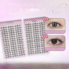 False Eyelashes Book Natural Curled Clusters