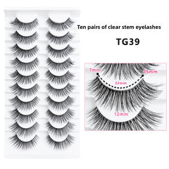 False Eyelashes 10 Pairs Natural Look