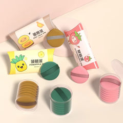 Ultra-Soft Pineapple Yolk Pastry Cushion Beginner-Friendly Cute Fruit Print Makeup Set, Soft High-Density Wet & Dry Dual-Use Air Cushion Puff
