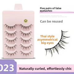 5 Pairs False Eyelashes, Mink-Like False Eyelashes, Natural and Volumizing False Eyelashes, Lash Extension Effect, Essential Makeup Tool for Travel