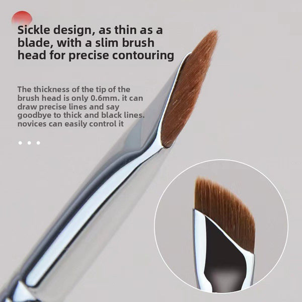 Sickle Eyeliner Brush Ultra-Thin Blade Eyeliner Brush Oblique Brow Brush Eye Detail Makeup Brush