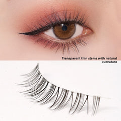 Transparent Stem False Eyelashes for Natural Nude Makeup