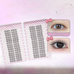 False Eyelashes Book Natural Curled Clusters