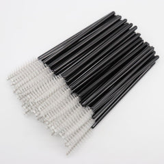 50 Pcs Disposable Mascara Wands, Eyebrow Spoolies Brush for Eyelash Extensions, Eye Lash and Makeup Brush
