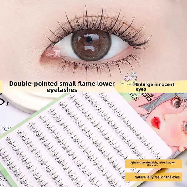 Transparent Stem Segmented False Eyelashes Clear Base For Natural-Looking Application Segmented Design Easy To Apply With Adjustable Sections