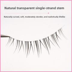 Transparent Stem False Eyelashes for Natural Nude Makeup