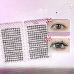 False Eyelashes Book Natural Curled Clusters