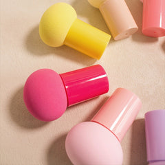 Colorful Mushroom-Shaped Cushioned Powder Puff