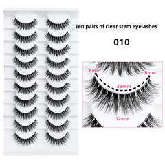 False Eyelashes 10 Pairs Natural Look