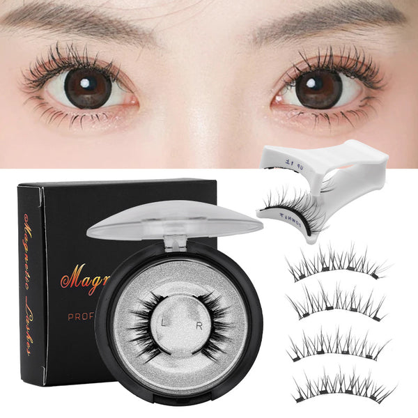 Magnetic Eyelashes False Eyelashes 1 Pair with 1 Lash Applicator Natural Look Daily Wear False Eyelashes DIY Easy to Apply High Quality Portable 5 Minute Lash Revolution Perfect Look in Seconds