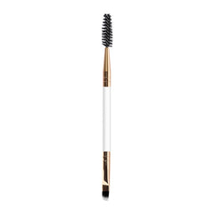 Double-Ended Eyebrow Brush and Eyelash Curler Beauty Tool
