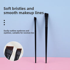 Ultra-Thin Precision Makeup Brush Flat Head Eyeliner & Eyebrow Brush Fine Bristles for Precise Lower Lash Line & Angled Application Compact and Portable Ideal for Daily Makeup
