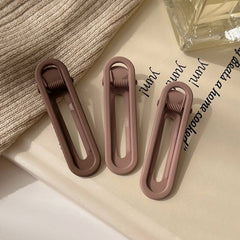 Milk Coffee Brown Hair Clips Korean Style Duckbill Clip Hair AccessoriesVersatile Use Ideal For Securing Bangs Side Hair And Flyaways With Multiple Clip Shapes Including Duckbill, Cross, Square And Round Designs