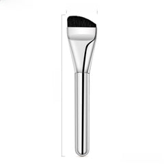 Professional Foundation Makeup Brush Stainless Steel Facial Makeup Tool Kit (Ultra-Thin Foundation Brush + Acrylic Transparent Makeup Palette + Stainless Steel Spatula)