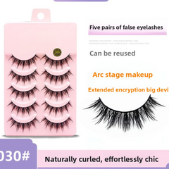 5 Pairs False Eyelashes, Mink-Like False Eyelashes, Natural and Volumizing False Eyelashes, Lash Extension Effect, Essential Makeup Tool for Travel