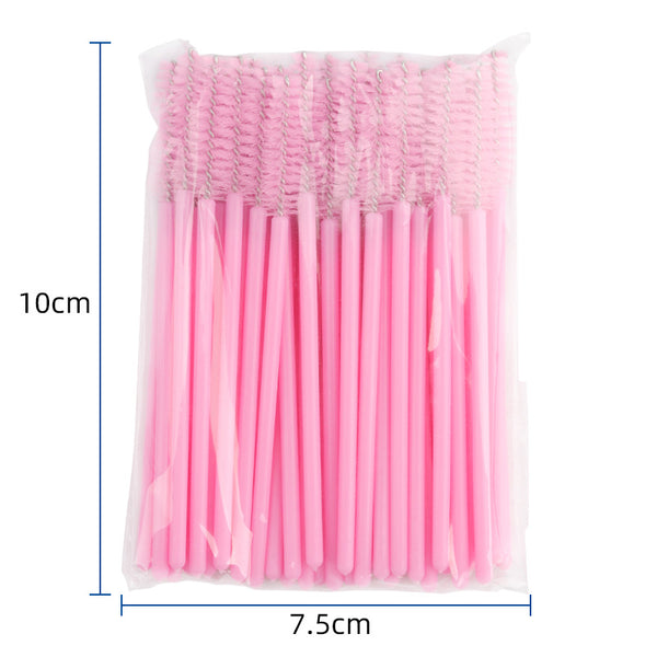 50 Pcs Disposable Mascara Wands, Eyebrow Spoolies Brush for Eyelash Extensions, Eye Lash and Makeup Brush