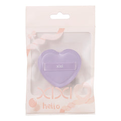 Heart-Shaped Dual-Use Makeup Sponge Puff Made From High-Quality Synthetic Sponge For Gentle Application Without Irritation, Effectively For Both Wet And Dry Powder Application