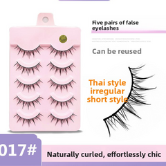 5 Pairs False Eyelashes, Mink-Like False Eyelashes, Natural and Volumizing False Eyelashes, Lash Extension Effect, Essential Makeup Tool for Travel