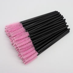 50 Pcs Disposable Mascara Wands, Eyebrow Spoolies Brush for Eyelash Extensions, Eye Lash and Makeup Brush