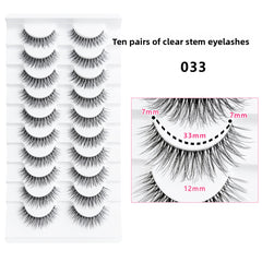 False Eyelashes 10 Pairs Natural Look