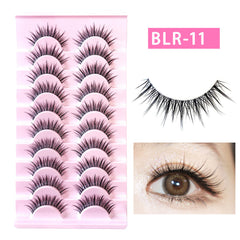 False Eyelashes 10 Pairs Natural Look