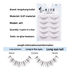 Transparent Stem False Eyelashes for Natural Nude Makeup