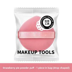 Ultra-Soft Pineapple Yolk Pastry Cushion Beginner-Friendly Cute Fruit Print Makeup Set, Soft High-Density Wet & Dry Dual-Use Air Cushion Puff